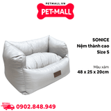 Nệm thành cao SONICE size S 48 x 25 x 20 cm - Xám Petmall