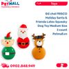 Đồ chơi FRISCO Holiday Santa & Frienda Latex Squeaky Dog Toy Medium Size - Bộ 3 cái, hình ông già noel và tuần lộc Petmall