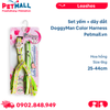 Set yếm + dây dắt DoggyMan Color Harness Size 6kg - 25-44cm - Hoa hồng Petmall 