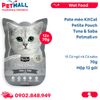 Hộp 12 Gói 70G - Pate mèo KitCat Petite Pouch Tuna & Saba 70g - Vị Cá ngừ và Cá saba Petmall