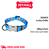 Vòng cổ Sonice Lucky Collar 30kg - 2.5cm Hình chó xanh biển Petmall