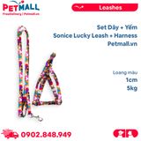 Set Dây + Yếm Sonice Lucky Leash + Harness 5kg - 1cm Loang màu Petmall