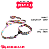 Set Dây + Vòng cổ Sonice Lucky Leash + Collar 30kg - 2.5cm Loang màu Petmall