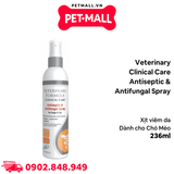 Xịt Veterinary Clinical Care Antiseptic & Antifungal spray 236ml - Thuốc xịt trị viêm da cho chó mèo Petmall