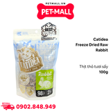 Thức ăn mèo Catidea Freeze Dried Raw Rabbit 100g - Thịt thỏ tươi sấy dành cho mèo mọi lứa tuổi Petmall