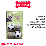 Đồ chơi SONICE Soccerball - Sponge Grey Ball - Bộ 4 quả bóng đá và bóng Gold xám Petmall