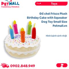 Đồ chơi Frisco Plush Birthday Cake with Squeaker Dog Toy Small Size - Hình bánh sinh nhật Petmall