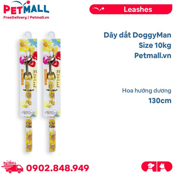 Dây dắt DoggyMan Size 10kg | 130cm - Hoa hướng dương Petmall