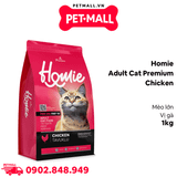 1KG - Thức ăn mèo Homie Adult Cat Premium Chicken - Mèo lớn vị gà cao cấp Petmall