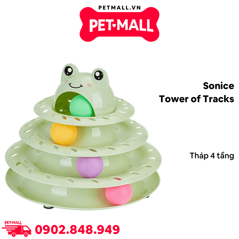 Đồ chơi tháp 4 tầng Sonice Tower of Tracks - Hỗ trợ vận động Petmall