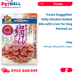 Treats DoggyMan Silky Chicken & Liver Cube for Dog 100g - Viên gà và gan nướng mềm Petmall