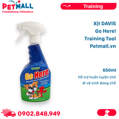 Xịt DAVIS Go Here! Training Tool 650ml - Hỗ trợ huấn luyện chó đi vệ sinh đúng chỗ Petmall
