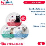 Combo Pate mèo Optione Boost 160g Mix vị - 12 lon