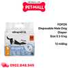 Tã cho chó đực Disposable male dog diaper - 12 miếng | Size S 2-5 kg Petmall