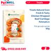  Treats Natural Core Fresh & Tasty Chicken Wrapped Beef Cartilage 65g - Thịt gà cuộn sụn bò Petmall 
