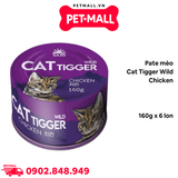 Combo Pate mèo Cat Tigger Wild Chicken 160g - 6 lon - Thịt gà Petmall