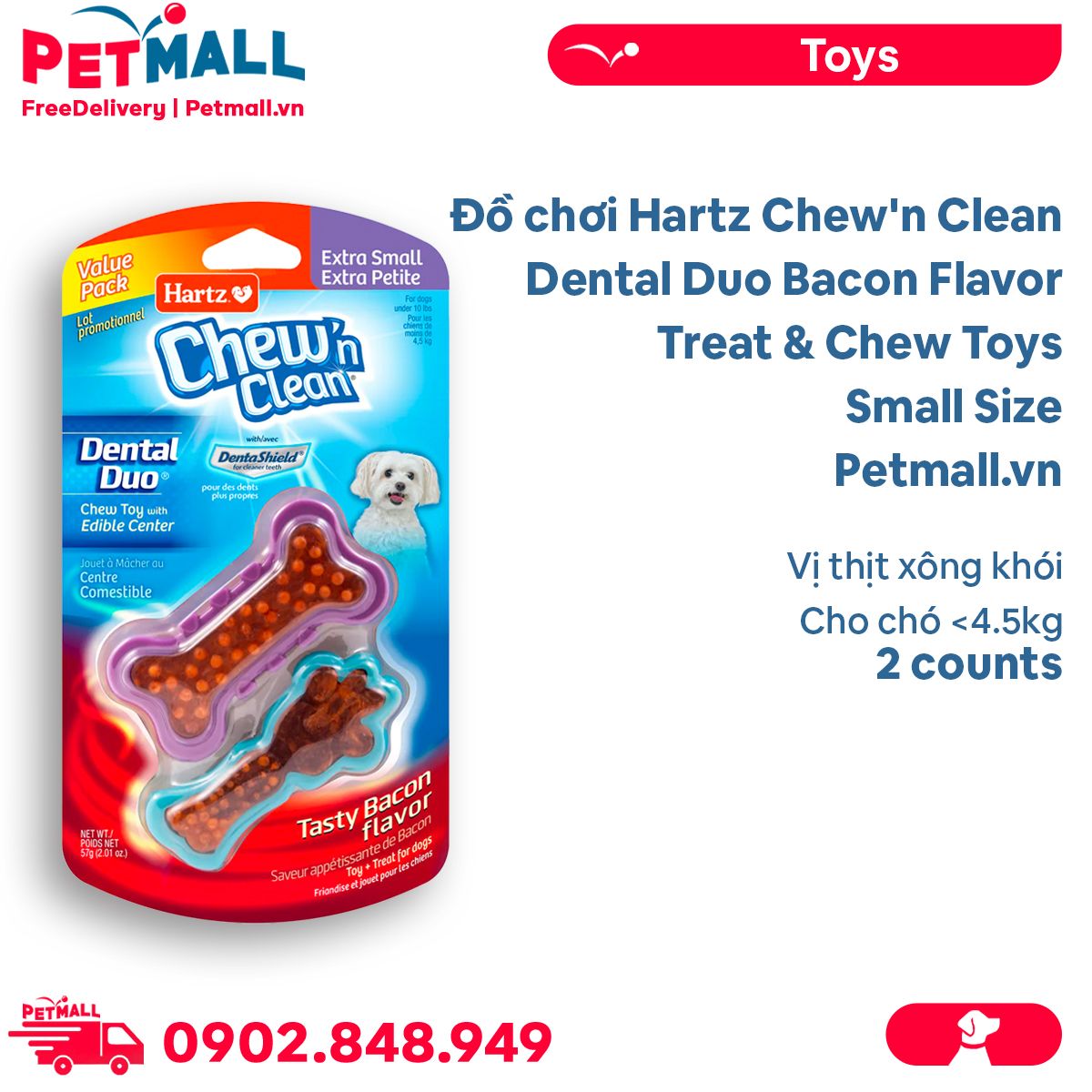 Hartz chew n store clean dental duo
