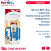  Bộ kem đánh răng và bàn chải Bioline Dental Care Set Orange Flavor for Dogs 100g - Kem đánh vị cam, dành cho Chó Petmall 