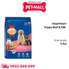 5.2KG - Thức ăn chó SmartHeart Puppy Beef Milk - Vị Bò & Sữa, dành cho chó con Petmall