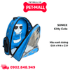 Balo thú cưng SONICE Kitty cute D29 x R18 x C37 - Chất liệu nhựa dẻo trong | Màu xanh dương Petmall
