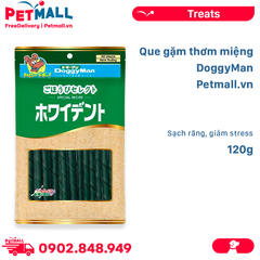 Que gặm thơm miệng DoggyMan 120g - Sạch răng, giảm stress Petmall