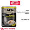 Pate mèo MARIA Chicken with Katsuobus in Gravy 70g - Hộp 12 gói - Vị Thịt gà và Cá ngừ bào Nhật bản Petmall