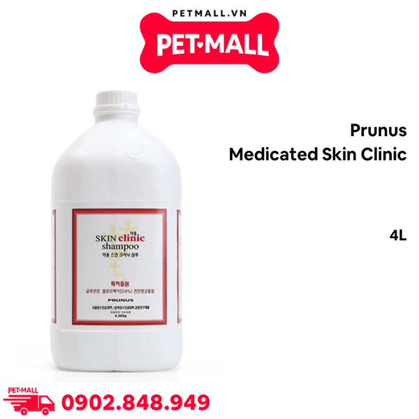 Sữa tắm Prunus Medicated Skin Clinic 4L - Trị viêm da cho Chó Petmall