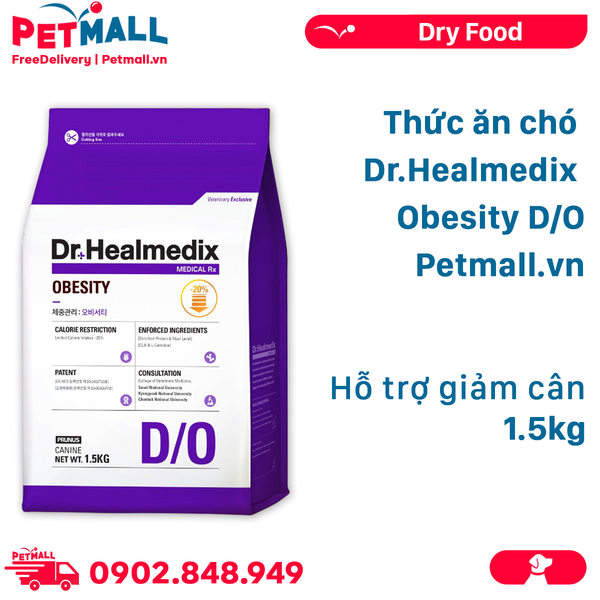 1.5KG - Thức ăn chó Dr Healmedix Obesity D/O - Hỗ trợ giảm cân Petmall