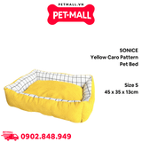 Nệm SONICE Yellow Caro Pattern Pet Bed - Size S 45 x 35 x 13cm Petmall
