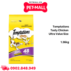 Treats mèo Temptations Tasty Chicken Ultra Value Size 1.36kg - vị gà cat treats Petmall
