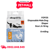Tã cho chó đực Disposable male dog diaper - 8 miếng | Size L 6-16 kg Petmall