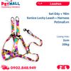 Set Dây + Yếm Sonice Lucky Leash + Harness 20kg - 2cm Loang màu Petmall