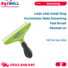 Lược chải mượt lông Furminator Rake Grooming Tool Brush - Hỗ trợ tạo kiểu Petmall