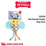 Đồ chơi FOFOS Bee Squeak Puppy Dog Toys - Hình con ong, hỗ trợ nhai gặm