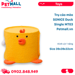 Trụ cào mèo SONICE Duck Single MT03 Size 39x39x32cm - Hình vịt 1 tầng Petmall