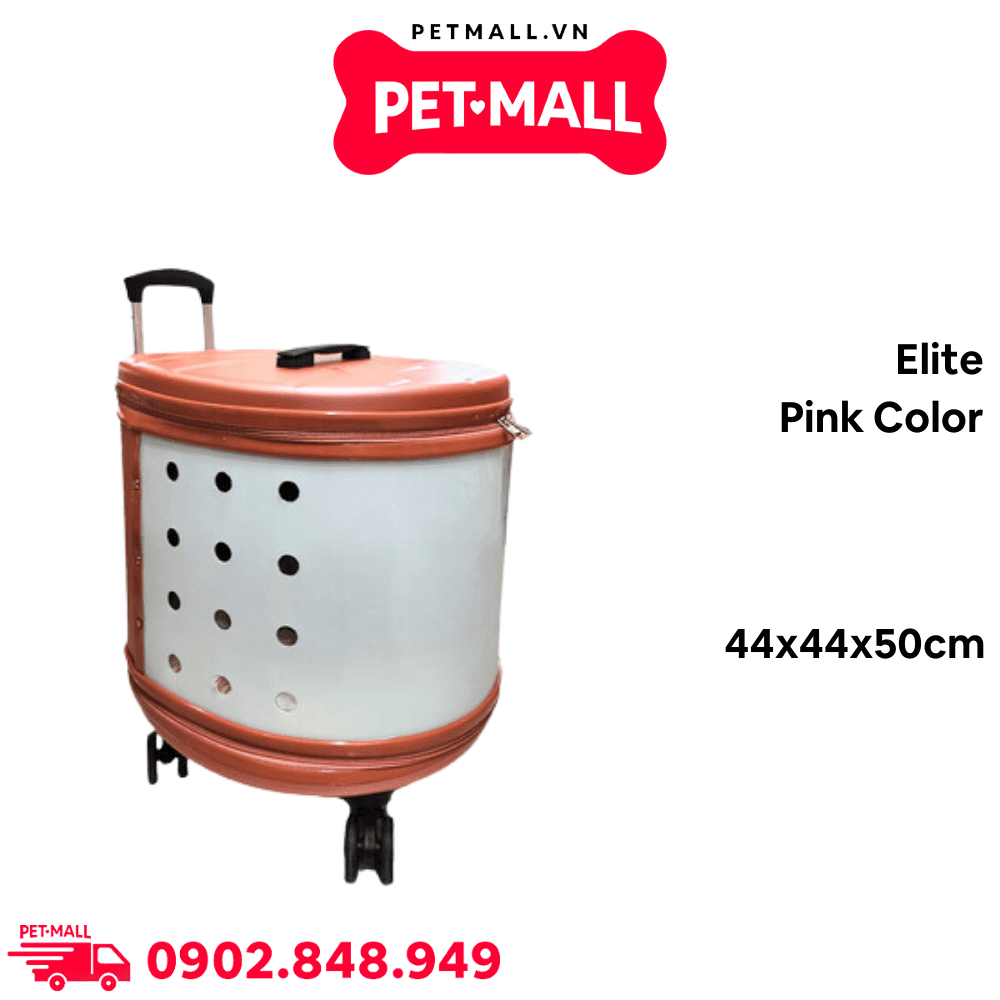Vali vận chuyển du lịch cao cấp Elite Pink Color Size 44x44x50cm - Màu hồng Petmall