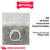 Combo 5 Gói 200g - Thức ăn mèo QQ D5 Kitten Freeze-Dried Mixed Cat kibble - Topping chà bông gà, bổ sung dinh dưỡng cho mèo con Petmall