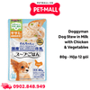 Pate chó Doggyman Dog Stew in milk with chicken & vegetables 80g - Hộp 12 gói - Làm từ sữa bổ sung thịt gà và rau củ Petmall