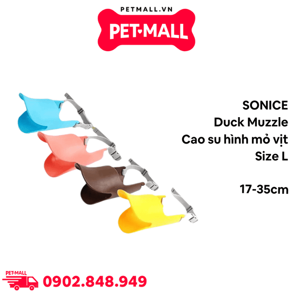 Rọ mõm SONICE Duck Muzzle size L | 17-35cm - Cao su hình mỏ vịt Petmall