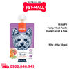 Hộp 10 Gói 90G - Treats chó dạng nắp vặn WANPY Tasty Meat Paste Duck Carrot & Pea - Vị thịt vịt, cà rốt & đậu Petmall