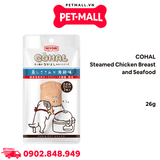 Treats COHAL Ức gà hấp và Hải Sản steamed chicken breast and seafood 26gr - Bổ sung protein cho thú cưng Petmall