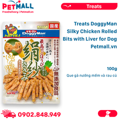 Treats DoggyMan Silky Chicken Cut with Vegetable for Dog 100g - Que gà nướng mềm và rau củ Petmall