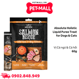 Treats Absolute Holistic Liquid Puree Treat for Dogs & Cats 60g - Cá ngừ & Cá hồi - Dxạng kem, dành cho chó mèo Petmall
