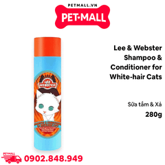 Sữa tắm và xả Lee & Webster Shampoo and Conditioner for White-hair cats 280g - Cho mèo lông lông trắng Petmall