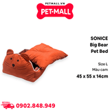 Nệm SONICE Big Bear Pet bed hình gấu size L - 45 x 55 x 14 cm | Màu cam Petmall