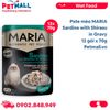 Hộp 12 Gói 70G - Pate mèo MARIA Sardine with Shirasu in Gravy - Vị Cá ngừ và Cá mòi Petmall
