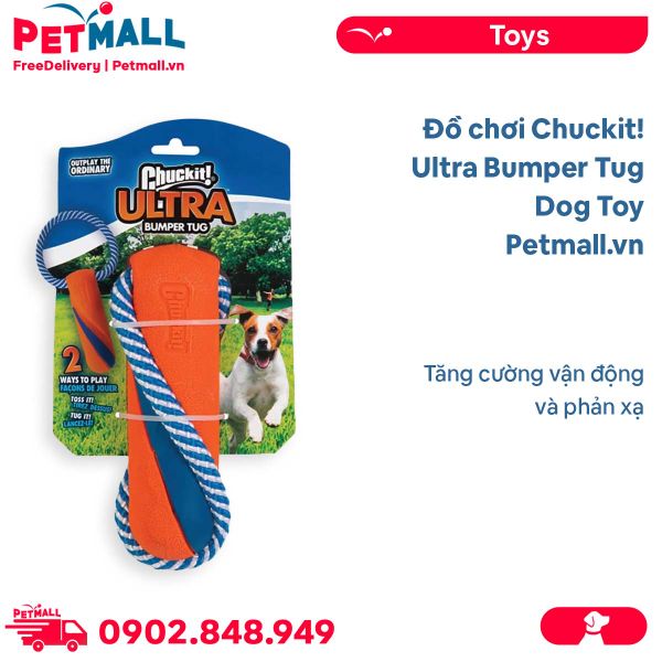 Đồ chơi Chuckit! Ultra Bumper Tug Dog Toy - Tăng cường vận động và phản xạ Petmall