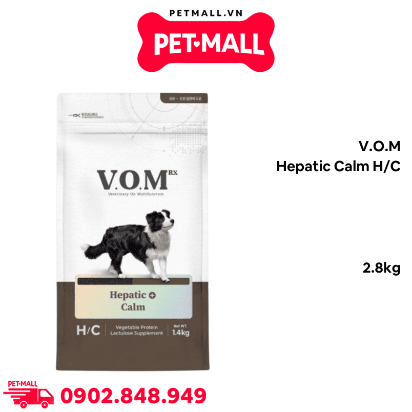 2.8KG - Thức ăn chó VOM Hepati.c Cal.m HC - Chăm sóc sức khỏe cho gan, ổn định tinh thần Petmall