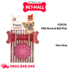 Đồ chơi FOFOS Milk Bone & Ball pink - bóng và xương hỗ trợ nhai gặm, Hồng Petmall