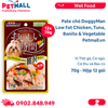 Pate chó DoggyMan Low Fat Chicken, Tuna, Bonito & Vegetable 70g - Hộp 12 gói - Vị Thịt gà, Cá ngừ, Cá thu và Rau củ Petmall 
